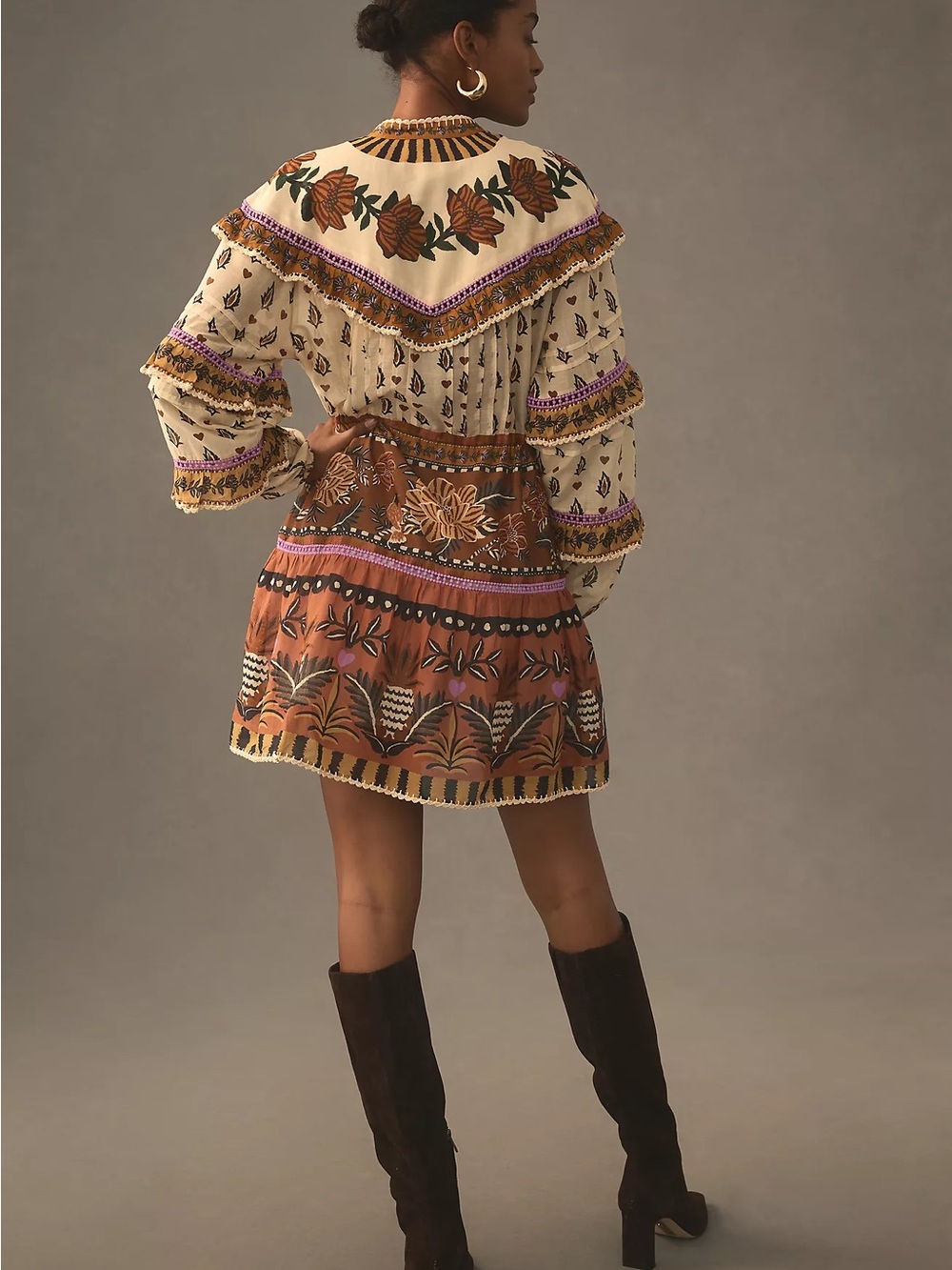 Farm Rio Ainika Ruffled Mini Dress - Picture 2 of 10
